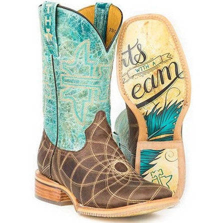 Women’s Tin Haul Dreamcatcher Boots Start With A Dream Sole - yeehawcowboy