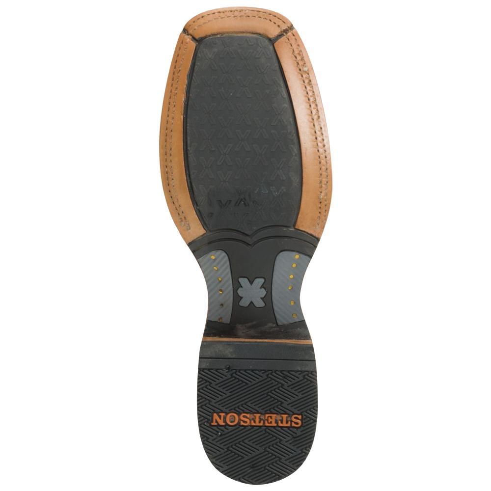 Men's Stetson Goddard  Tru-X System Leather Boots Handcrafted Brown - yeehawcowboy