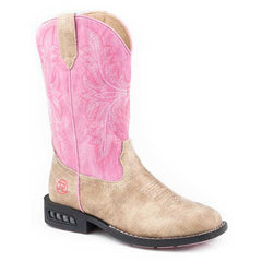 Toddler's Roper Dazzle Light Up Boots Handcrafted Tan