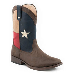 Toddler's Roper Lone Star Western Boots Handcrafted Brown