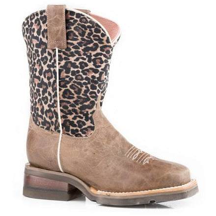 Roper Cheetah Lederstiefel für Kleinkinder, handgefertigt, Braun