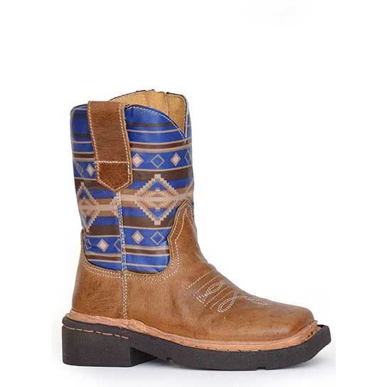 Roper Aztek Lederstiefel für Kleinkinder, handgefertigt, Hellbraun