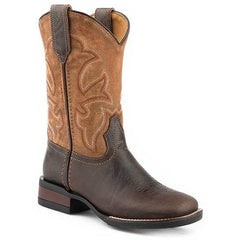 Kid's Roper Monterey Boots Handcrafted Brown