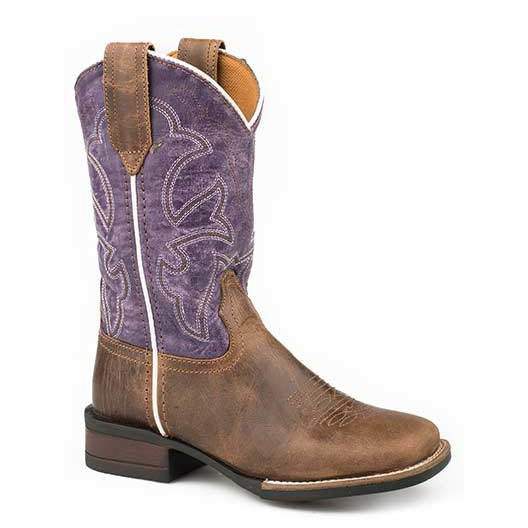 Roper Monterey Boots für Kinder, handgefertigt, Braun