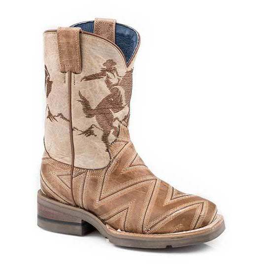 Kid's Roper Arlo Jr Boots Handcrafted Tan