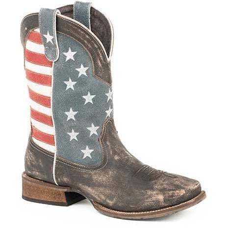 Men's Roper America Boots Handcrafted Brown