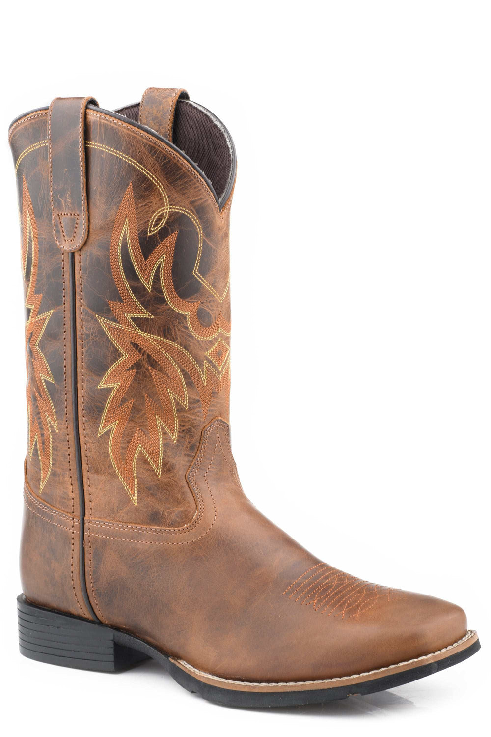 Men's Roper Sendero Leather Boots Handcrafted Brown