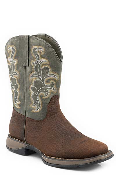 Men's Roper Wilder Leather Boots Handcrafted Brown