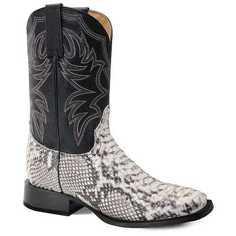 Men's Roper Peyton Python Boots Handcrafted Natural