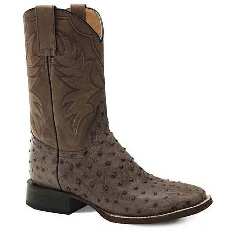 Herren Roper All In Straußenleder Hybridsohle Exotische Stiefel Handgefertigt Braun
