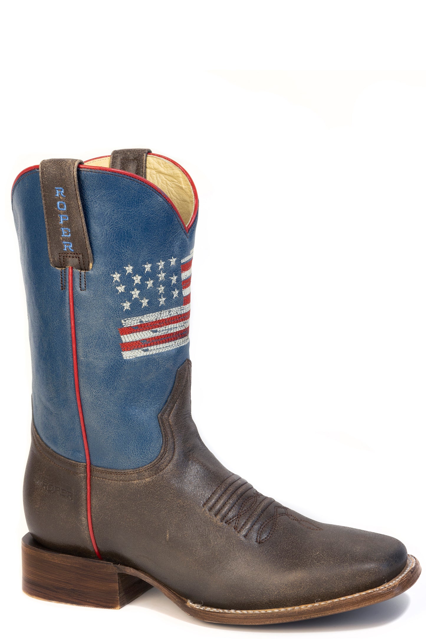 Men's Roper 250 USA Leather Boots Handcrafted Brown