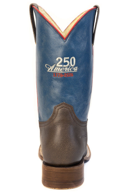 Men's Roper 250 USA Leather Boots Handcrafted Brown