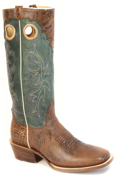 Men's Roper Rough Rider Leather Boots Handcrafted Brown