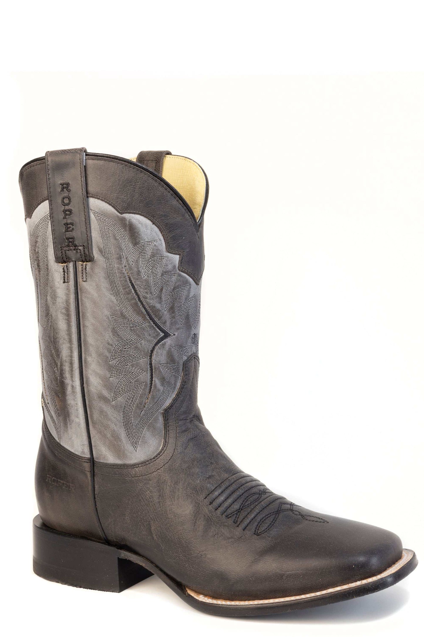 Men's Roper Durango Leather Boots Handcrafted Black