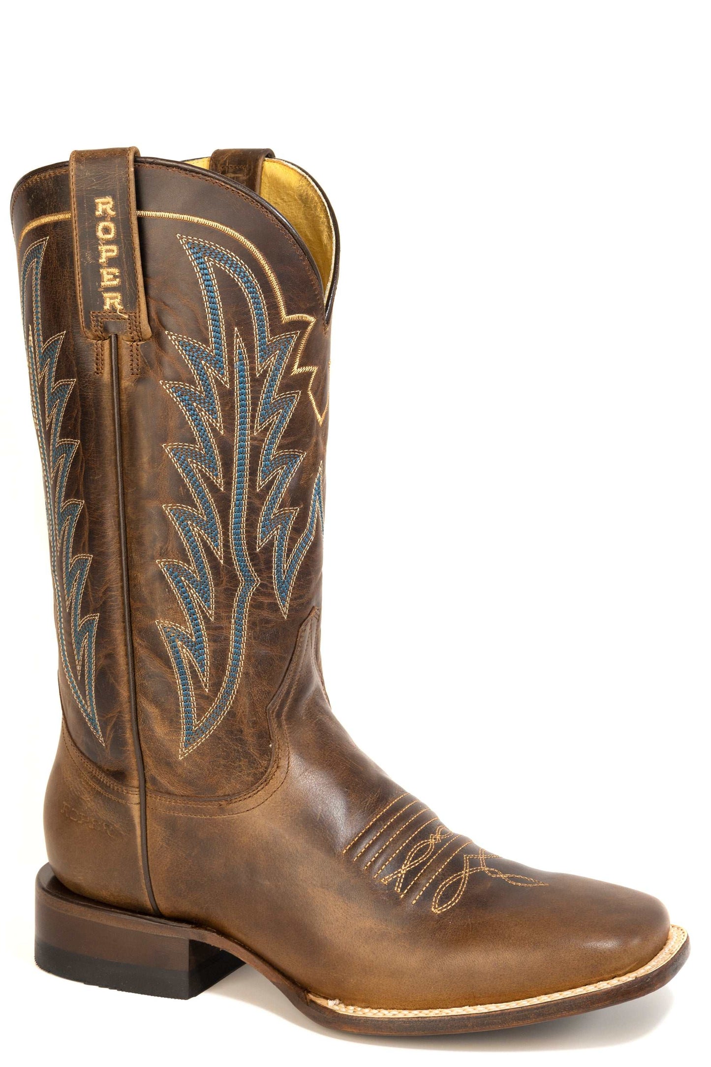 Men's Roper Marshall Leather Boots Handcrafted Brown