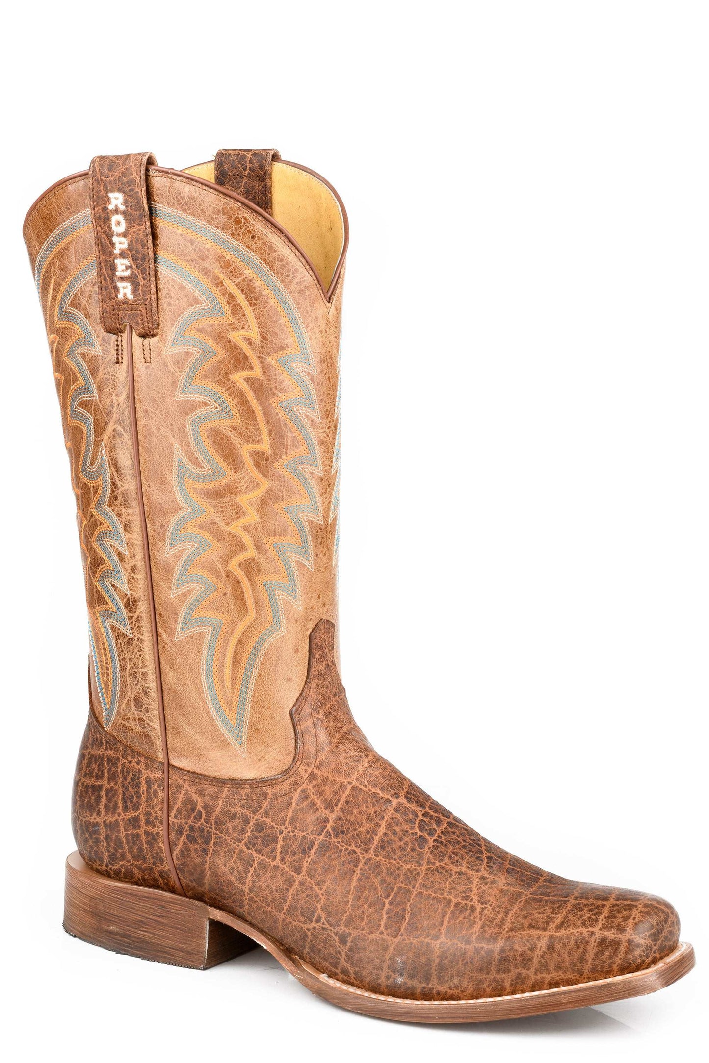 Men's Roper Elephante Too Print Boots Handcrafted Brown