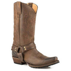 Men's Roper  Skull Boots Handcrafted Brown