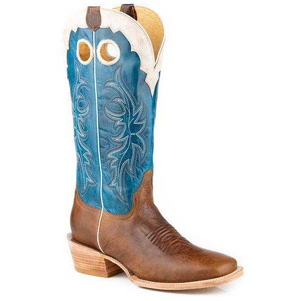 Herren Roper Ride 'Em Cowboy Lederstiefel Handgefertigt Braun