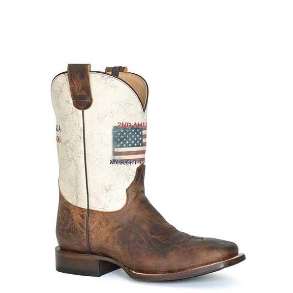 Roper My Right CCS Flextra Lederstiefel für Herren, handgefertigt, Braun