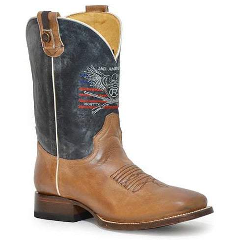 Herren Roper 2nd Amendment CCS Rider Lederstiefel Handgefertigt Hellbraun