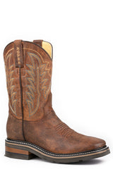 Men's Roper Work It Leather Boots Handcrafted Brown
