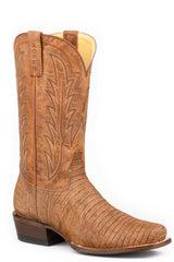 Men's Roper Leapin' Lizard Lizard Teju leatherBoots Handcrafted Tan