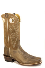 Men's Roper Cowboy Too Leather Boots Handcrafted Brown