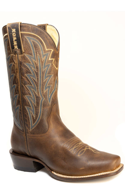 Men's Roper Marshall Leather Boots Handcrafted Brown