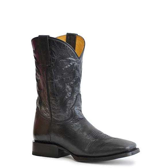 Herren Roper Parker Lederstiefel Handgefertigt Schwarz