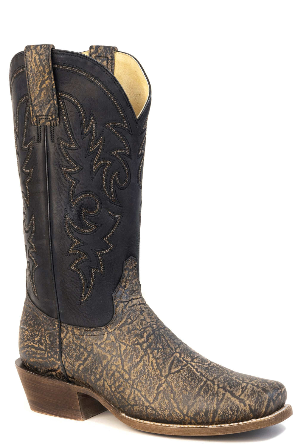 Men's Roper Big Foot Elephant Print Boots Handcrafted Brown