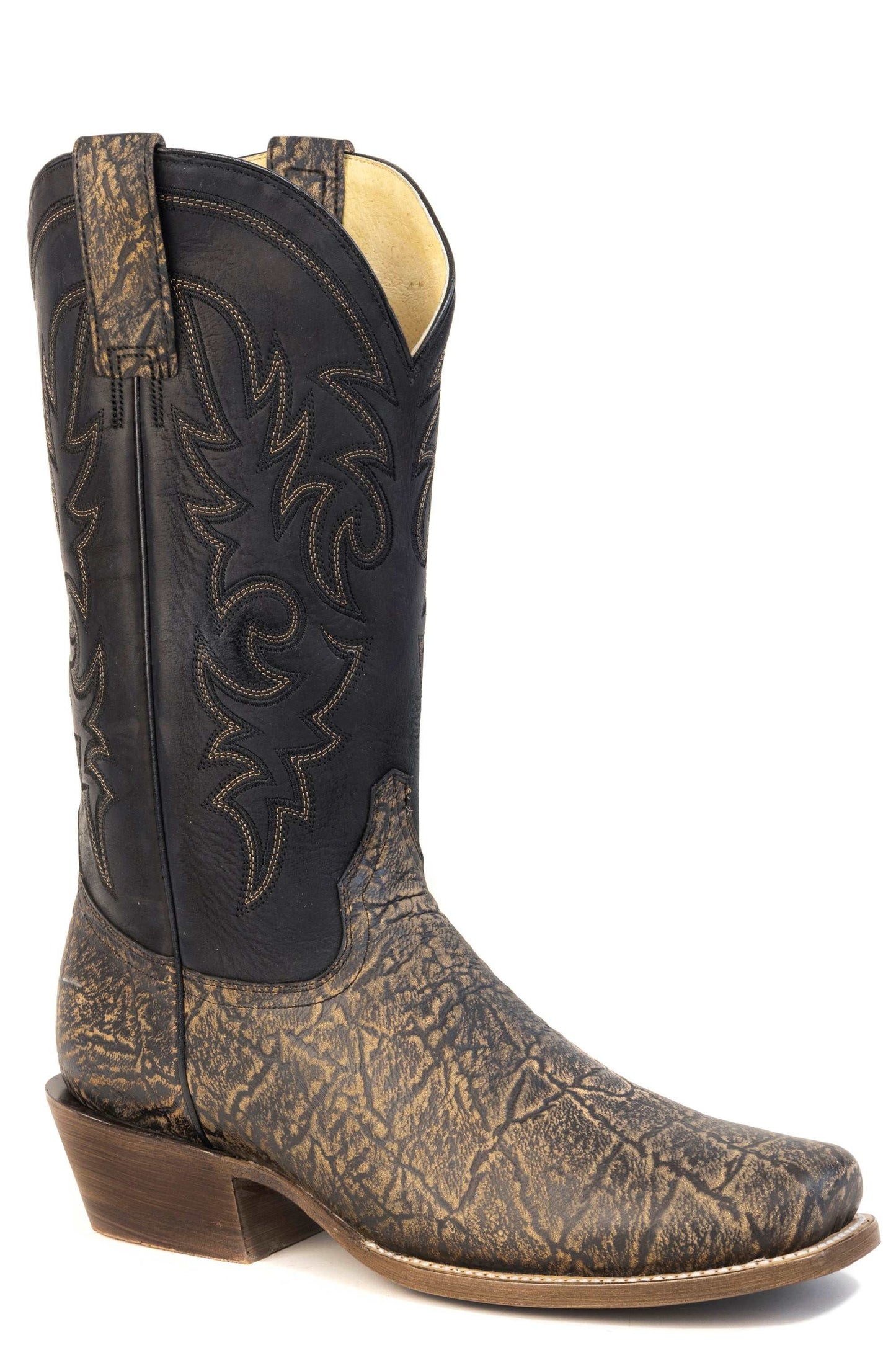 Men's Roper Big Foot Elephant Print Boots Handcrafted Brown