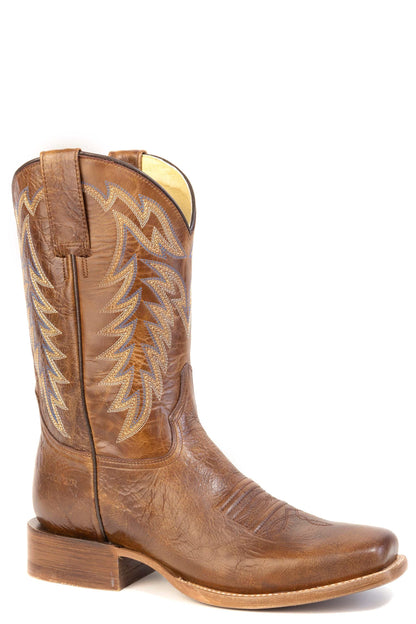 Men's Roper Ranger Leather Boots Handcrafted Brown