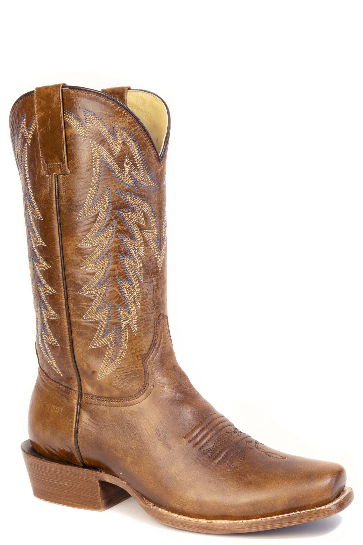 Men's Roper Ranger - Cutter Leather Boots Handcrafted Brown