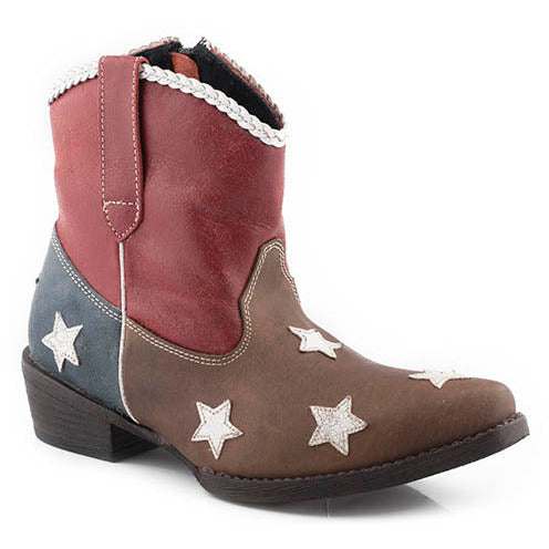 Damen Roper Liberty Ankle Lederstiefel Handgefertigt Braun