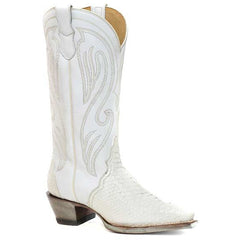 Women's Roper Oakley Python Boots Handcrafted White