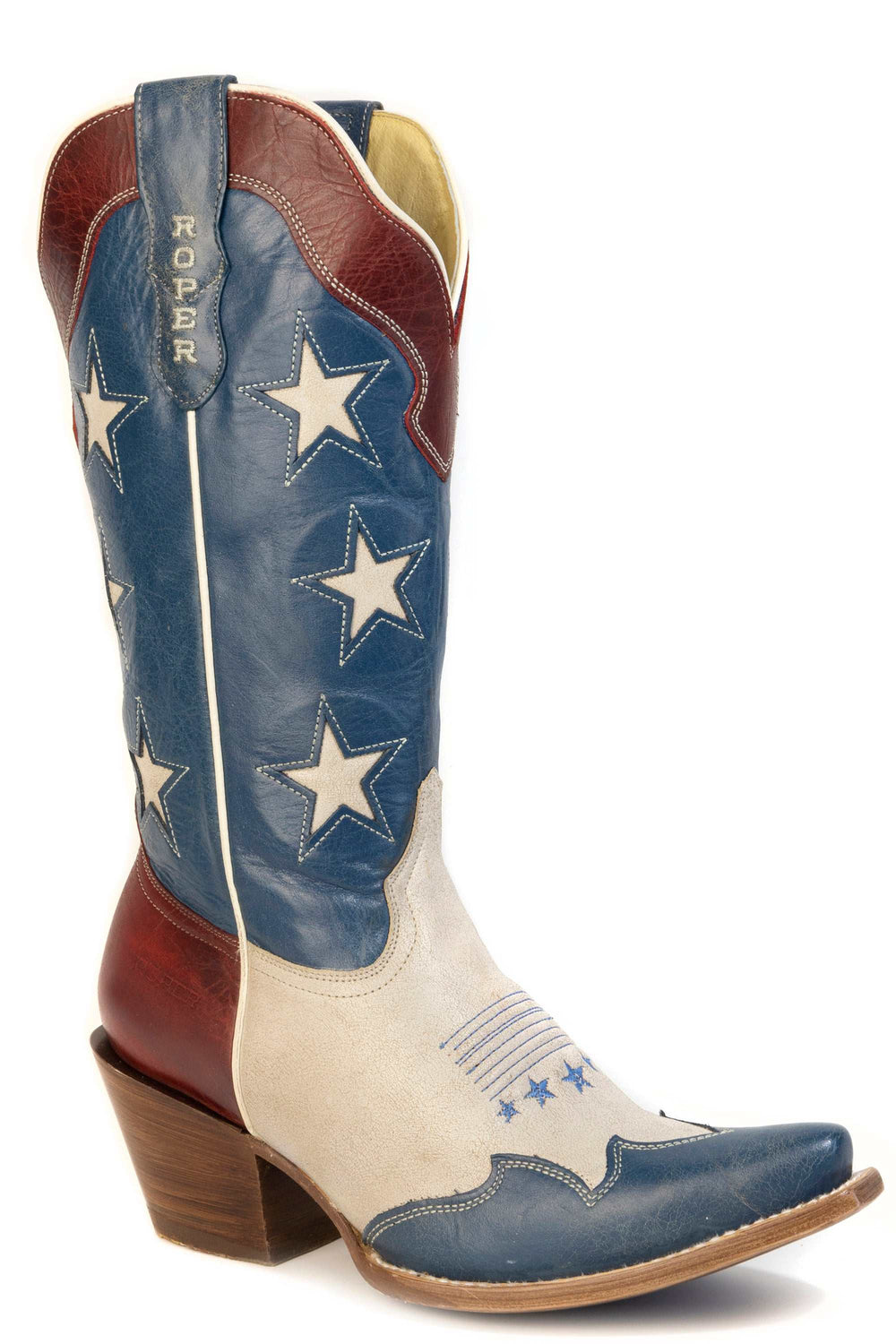Women's Roper 250 USA - Leather Boots Handcrafted White