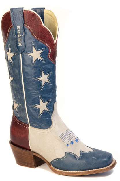 Women's Roper 250 USA - Leather Boots Handcrafted White