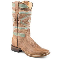 Women's Roper Mesa Boots Handcrafted Waxy Brown