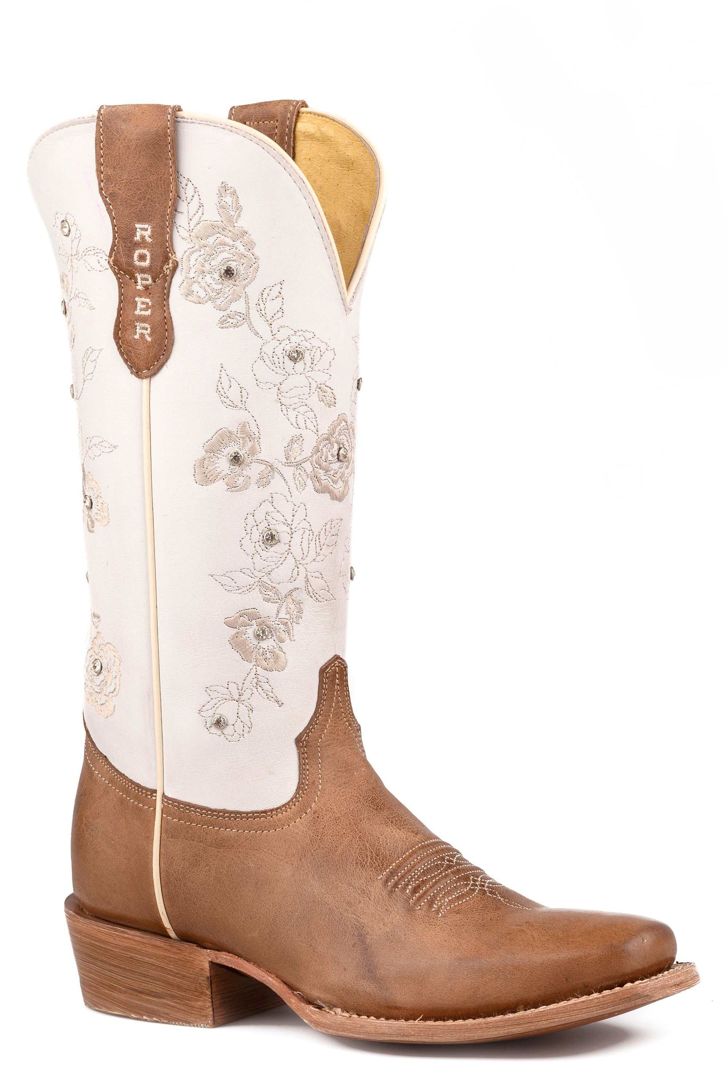 Women's Roper Chloe Leather Boots Handcrafted Brown