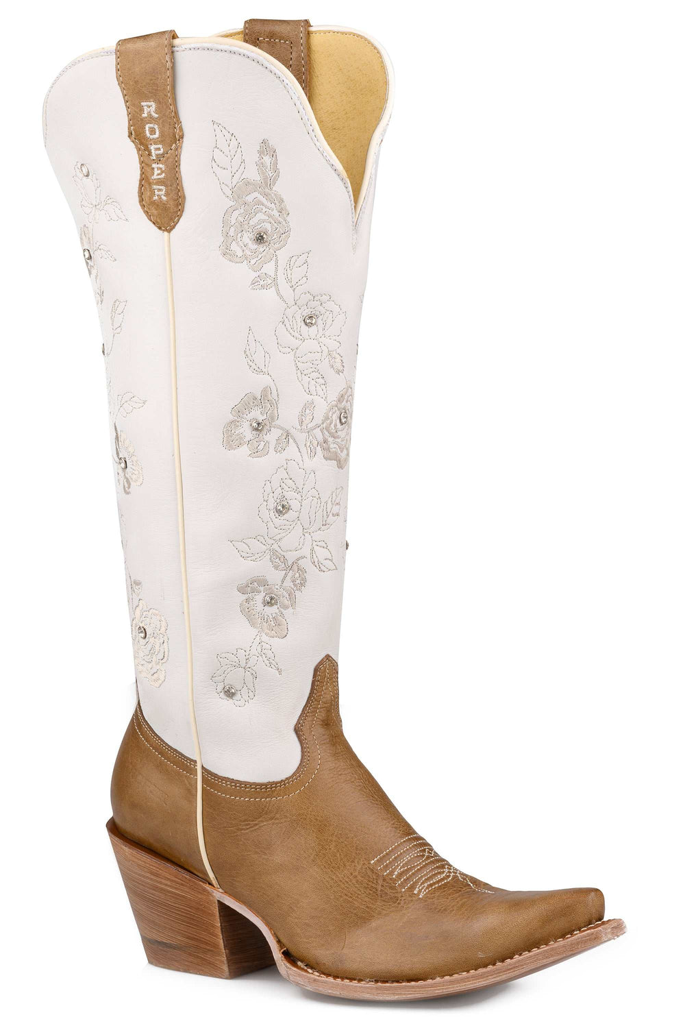 Women's Roper Chloe Leather Boots Handcrafted Brown