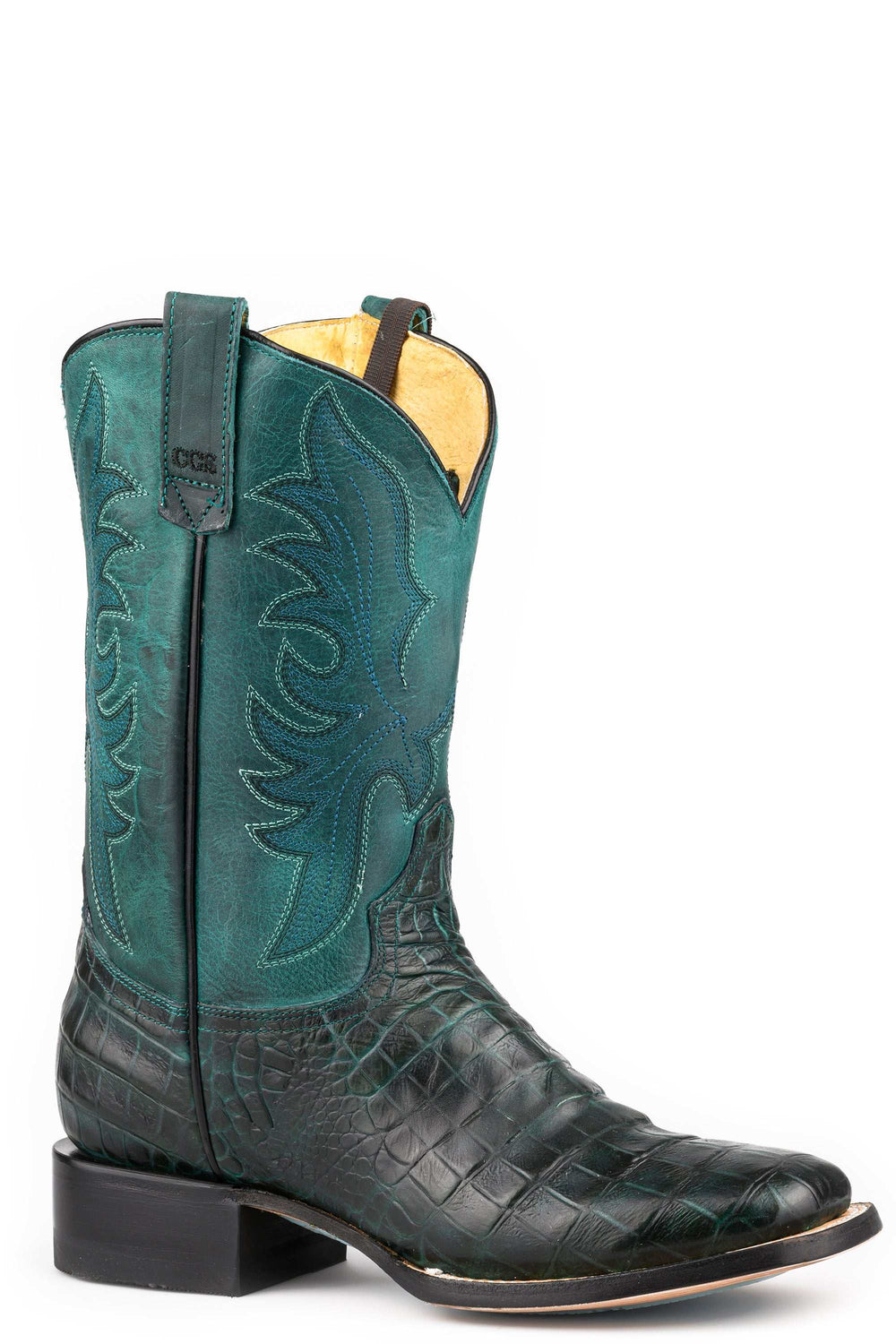 Women's Roper CC Darla Caiman Print Boots Handcrafted Blue