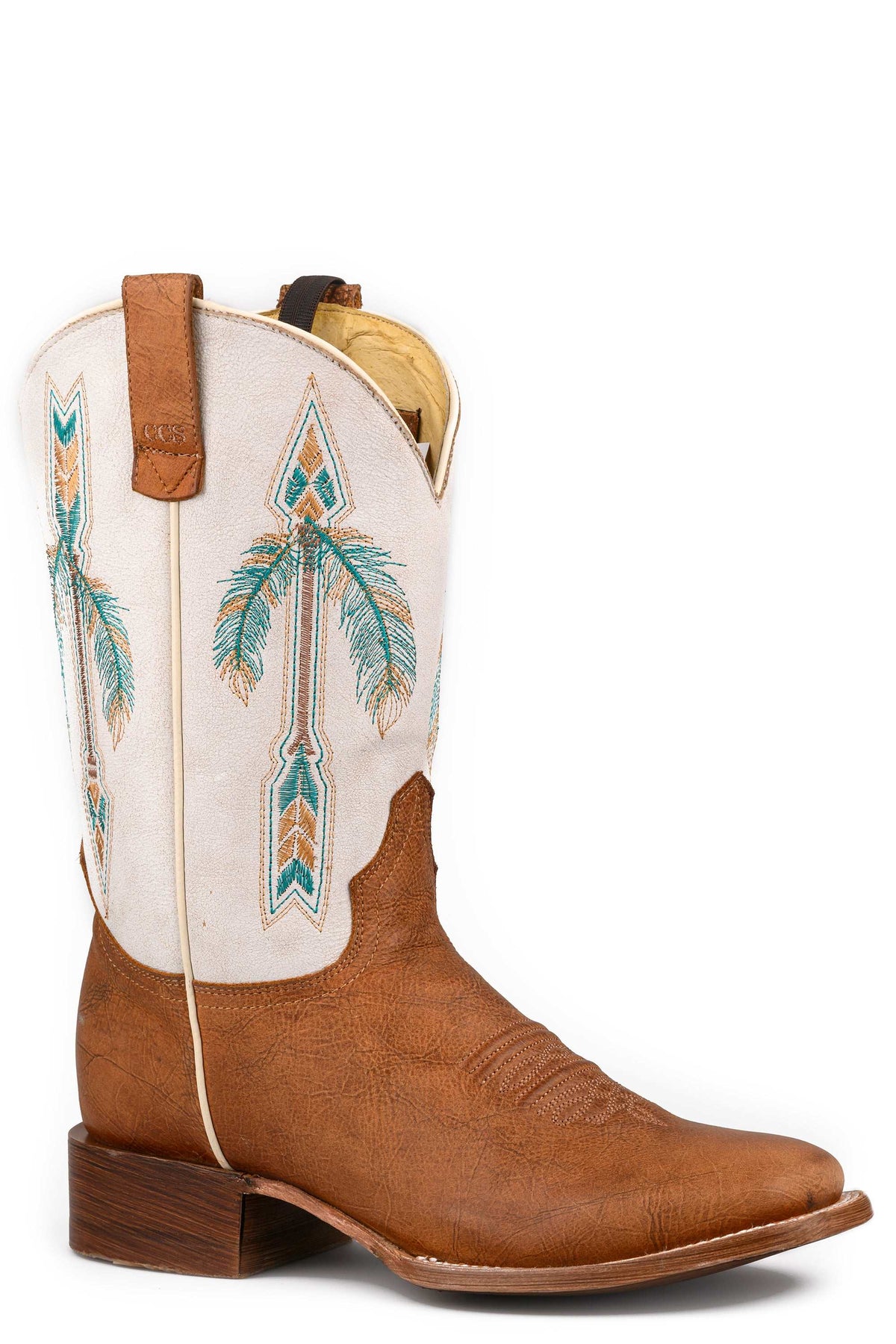 Women's Roper Karla Leather Boots Handcrafted Tan