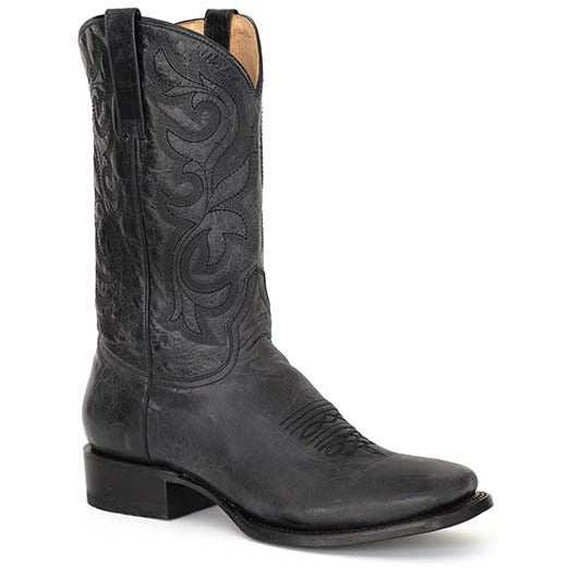 Damen Roper Parker Lederstiefel Handgefertigt Schwarz