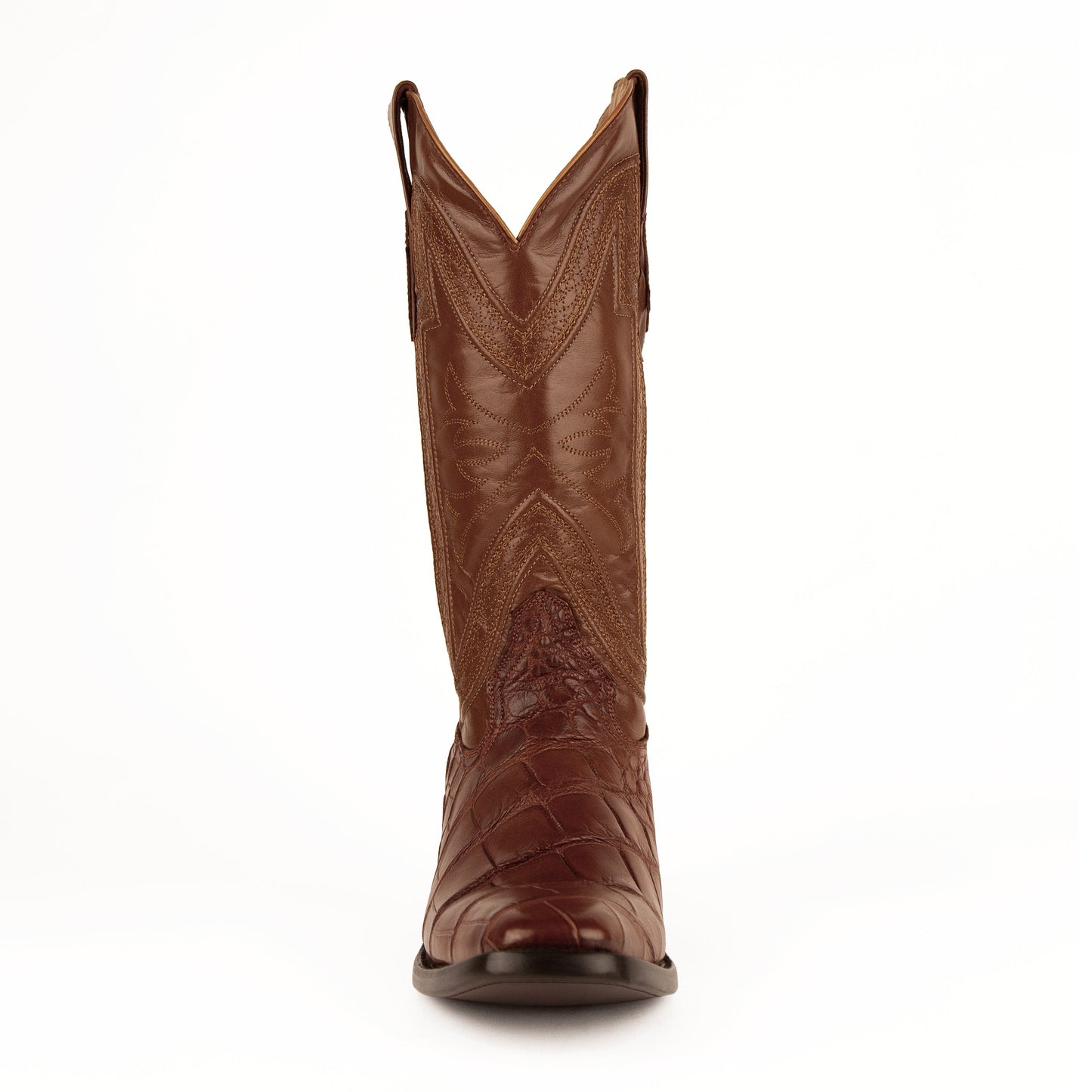 Men's Ferrini Stallion Alligator Belly Boots Handcrafted Cognac - yeehawcowboy