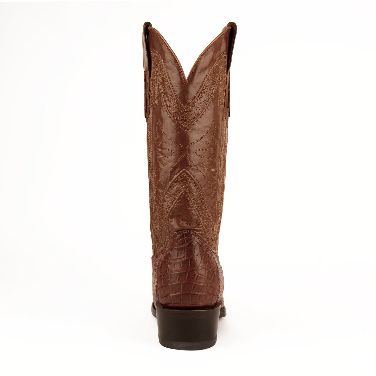 Men's Ferrini Stallion Alligator Belly Boots Handcrafted Cognac - yeehawcowboy