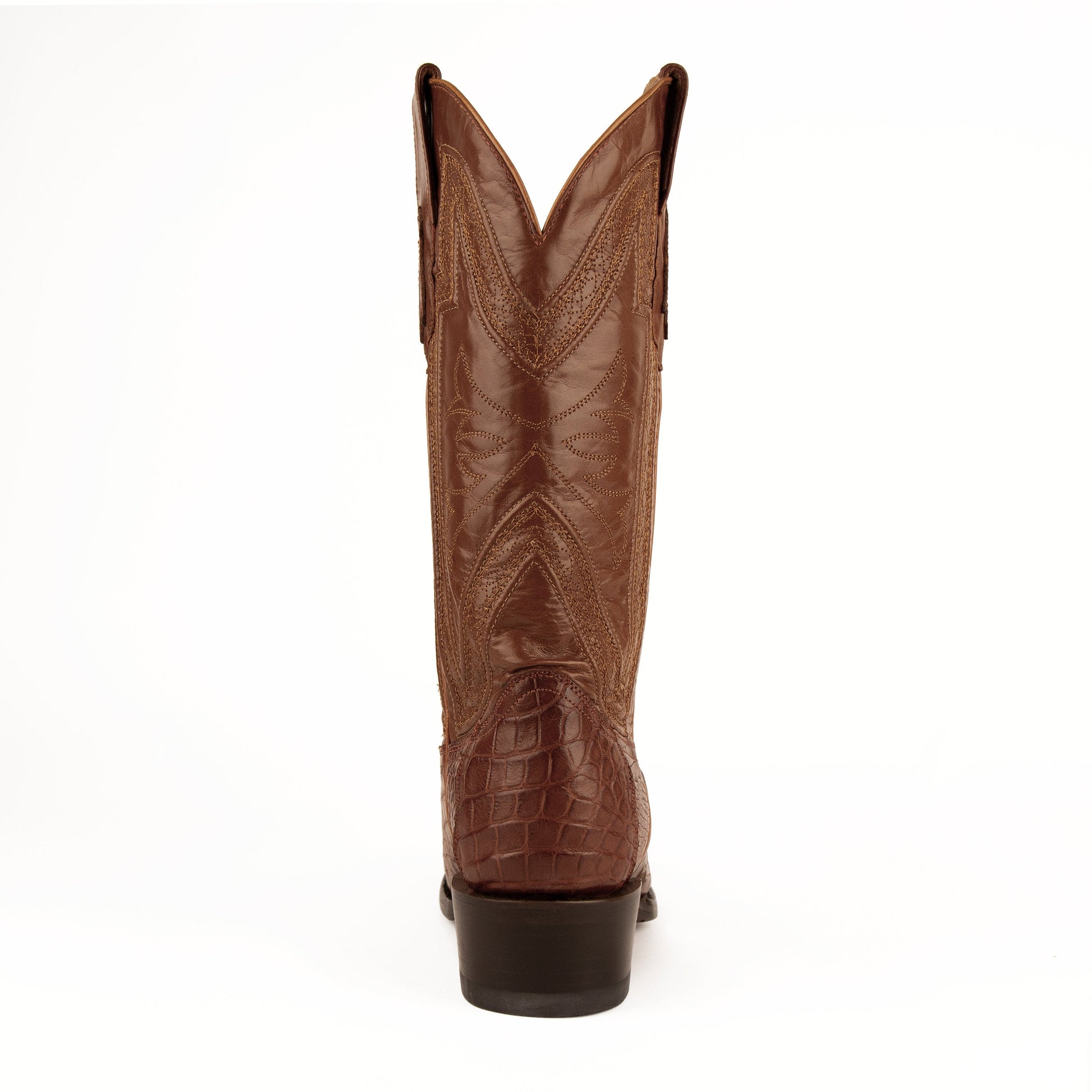 Men's Ferrini Stallion Alligator Belly Boots Handcrafted Cognac - yeehawcowboy
