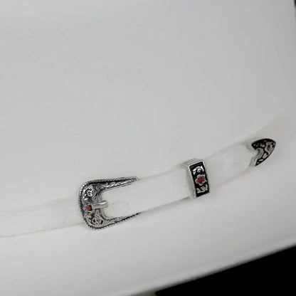 Sombrero vaquero de fieltro de lana negro (100 unidades), ala de 10 cm y copa de 11,5 cm, auténticamente hecho a mano.