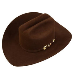 10x Larry Mahan Tucson Fur Felt Cowboy Hat Chocolate