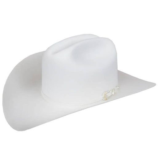 10x Larry Mahan Oro Blanco Sombrero de vaquero de fieltro de piel blanco