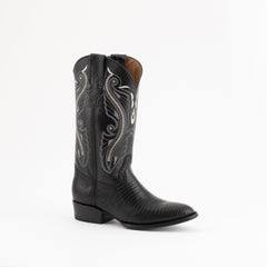 Men's Ferrini Taylor Teju Lizard Boots Handcrafted Black